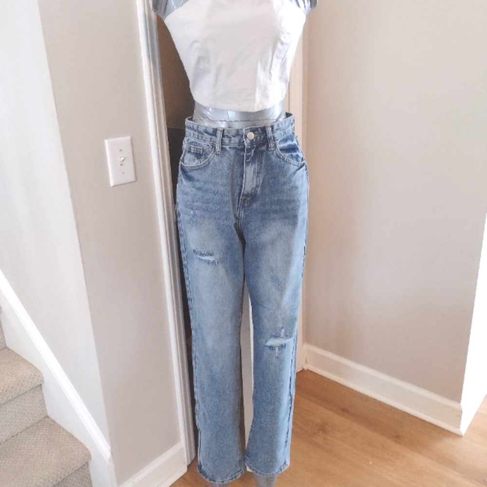 Baggy High Waisted Straight leg Jeans
